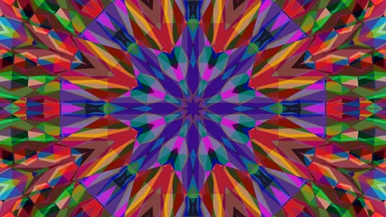 Foto op Plexiglas Kaleidoscope Mandala Art Design Abstract Background © Quilimo