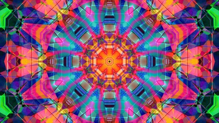 Kaleidoscope Mandala Art Design Abstract Background - obrazy, fototapety, plakaty
