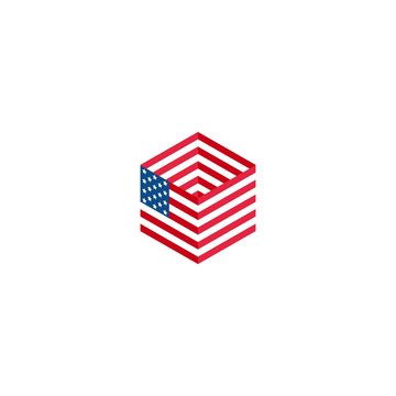 2020 election day in USA, voting president. Vector logo icon template