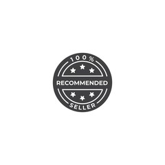 Trusted, recommended seller stamp. Vector logo icon template