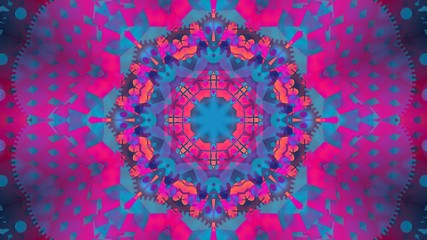 Kaleidoscope Mandala Art Design Abstract Background