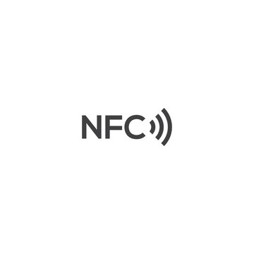 NFC Or Near Field Communication. Vector Logo Icon Template