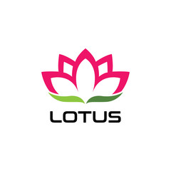Beauty LOTUS flower vector design logo Template icon