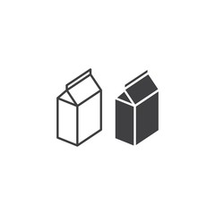 milk package. Vector icon template