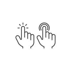 Finger touch, cursor hand touch. Vector icon template