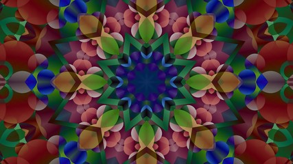 Kaleidoscope Mandala Art Design Abstract Background