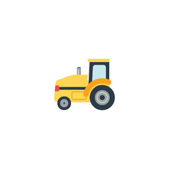 Tractor Flat Vector Icon. Isolated Agriculture Vehicle Emoji Illustration