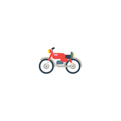 Motorcycle Flat Vector Icon. Isolated Motor Bike Emoji Illustration