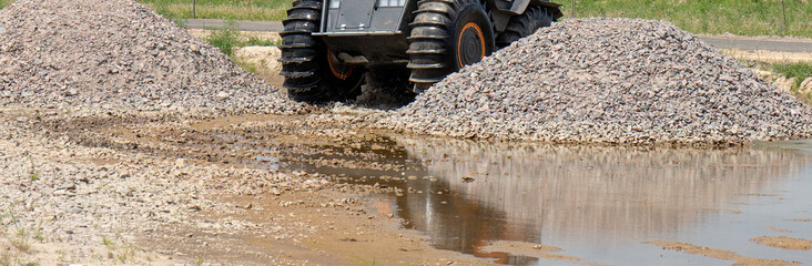 powerful off-road transporter, all-terrain vehicle for special missions