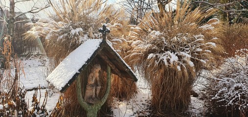 house in snow
