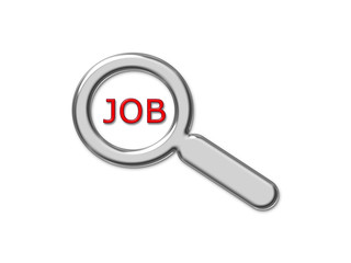 Searching for job with magnifier 