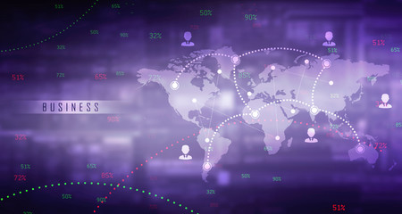 2d illustration Business Network concept