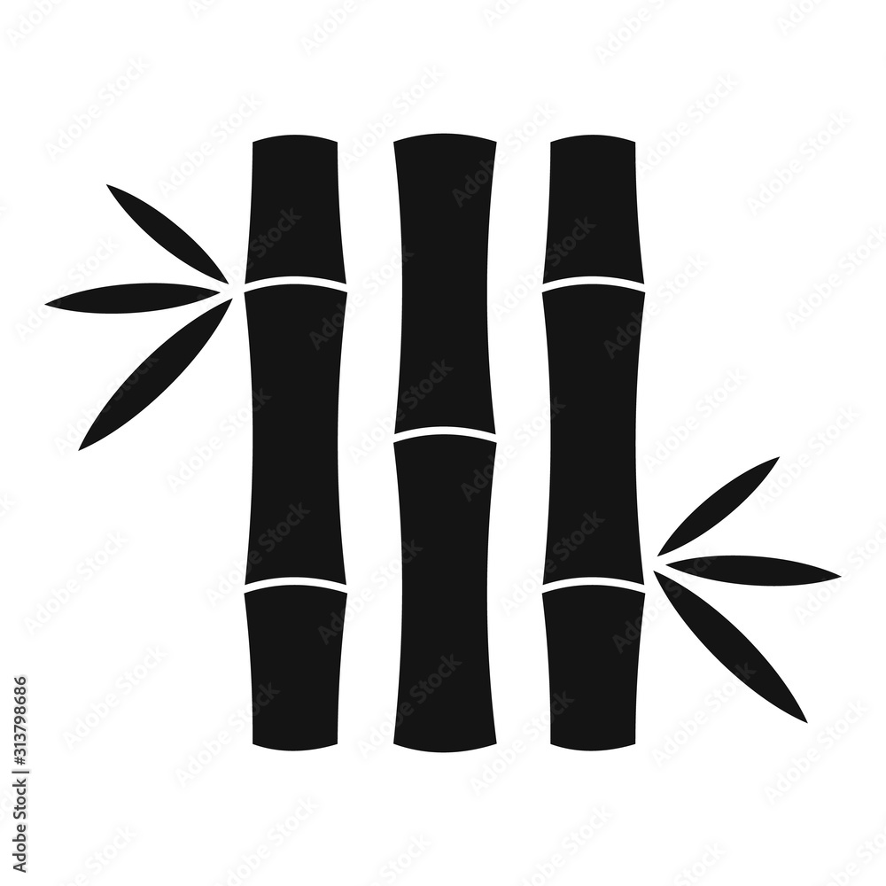 Poster tree bamboo icon. simple illustration of tree bamboo vector icon for web design isolated on white ba