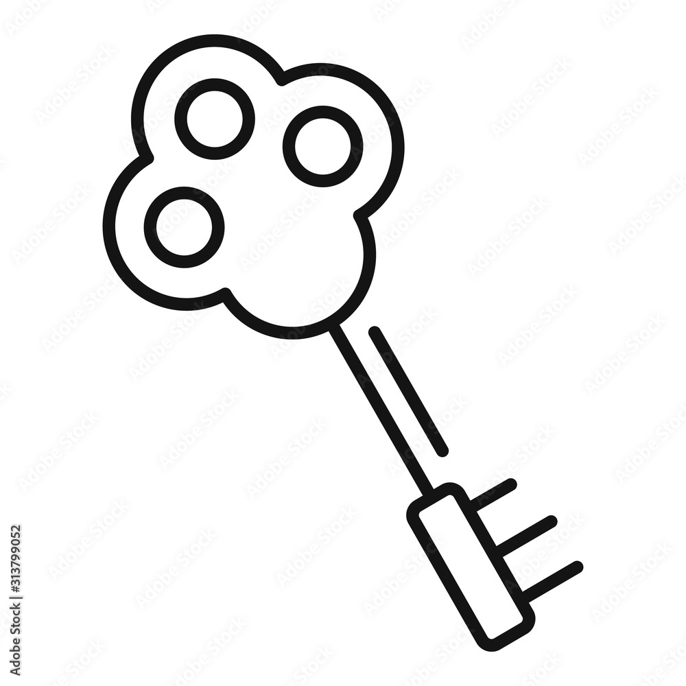 Aufkleber quest key icon. outline quest key vector icon for web design isolated on white background