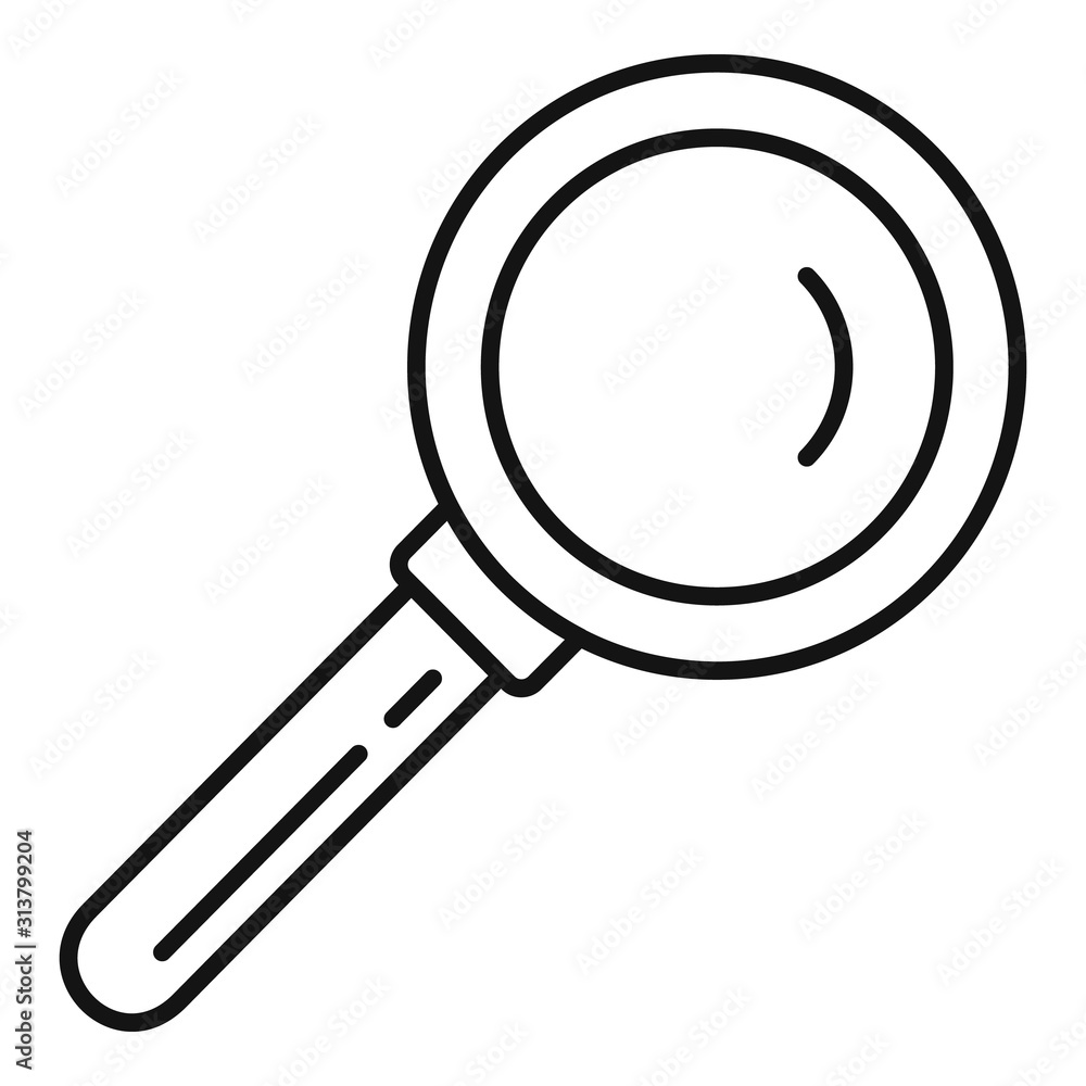 Poster magnifier icon. outline magnifier vector icon for web design isolated on white background