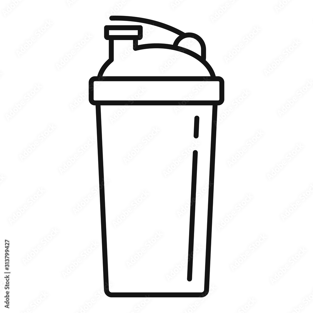Poster shaker icon. outline shaker vector icon for web design isolated on white background