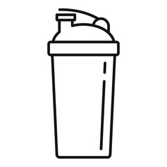 Shaker icon. Outline shaker vector icon for web design isolated on white background