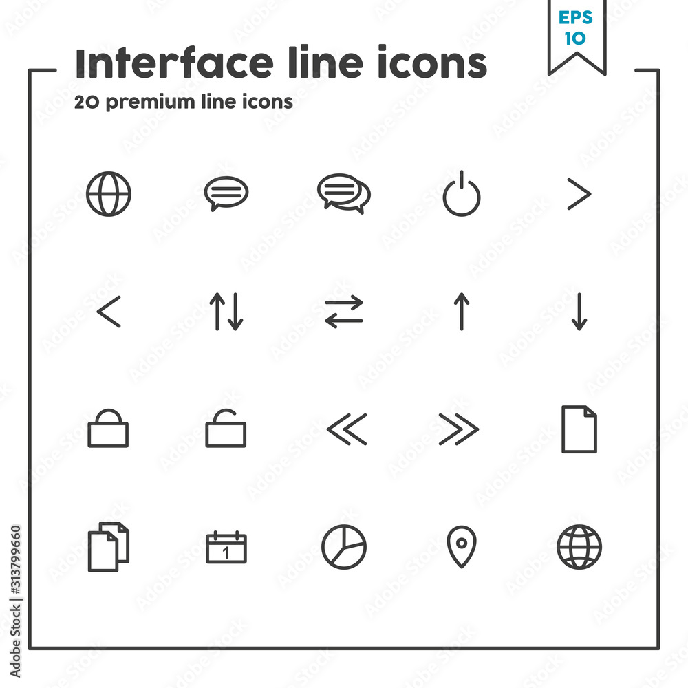 Poster interface thin line icon. vector illustration symbol elements for web design and apps.