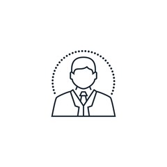 professional creative icon. From Business People icons collection. Isolated professional sign on white background