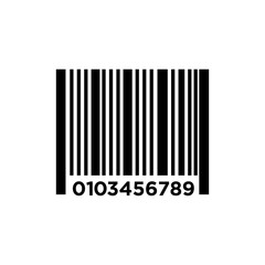 Bar code icon vector in trendy style design
