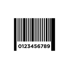 Bar code icon vector in trendy style design