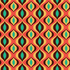 Vector multicolored 60s, 70s retro vintage