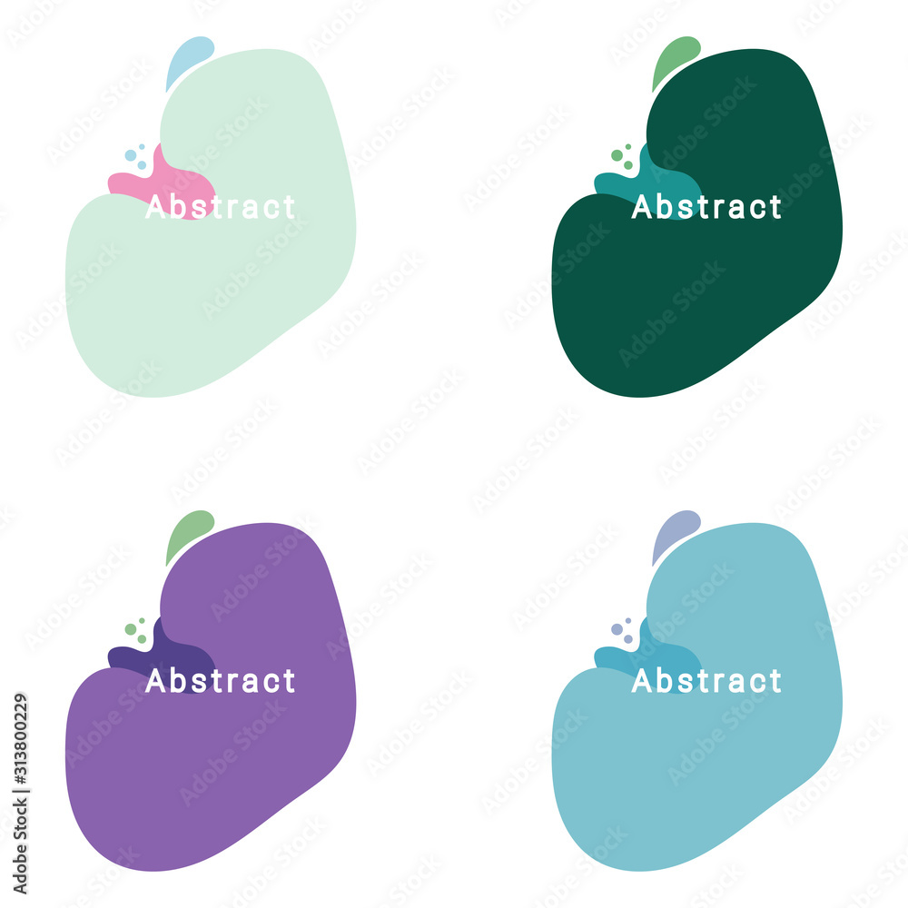 Fototapete set of abstract modern graphic elements. dynamical colored forms and line. gradient abstract banners