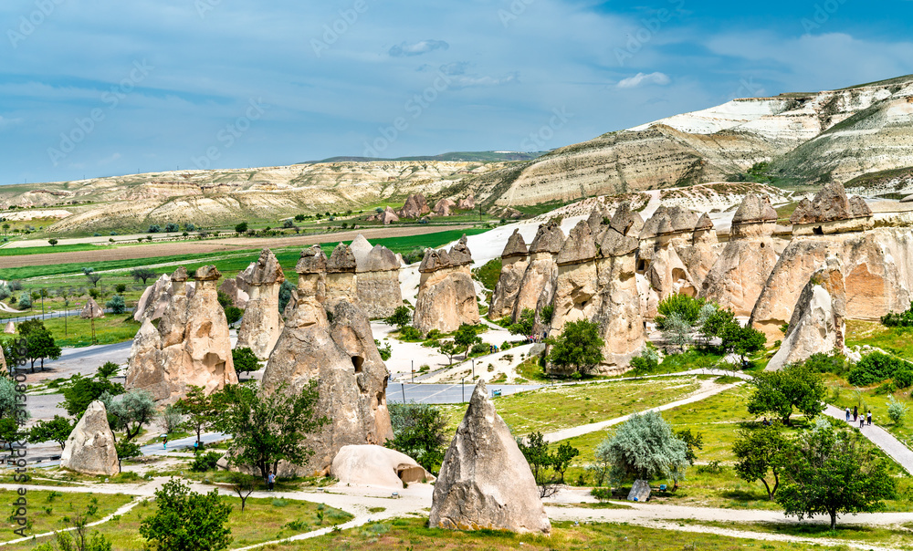 Wall mural fairy chimney rock formations in cappadocia, turkey