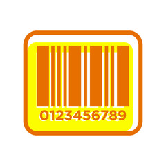 Bar code icon vector in trendy style design