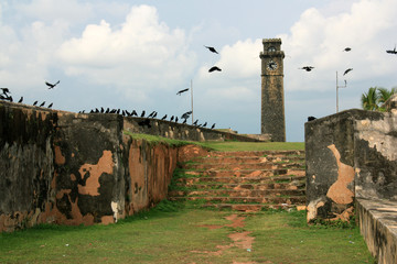 The Galle Fort, an old colonial fortified bastion in Galle, Sri Lanka, is recognized by UNESCO as a...