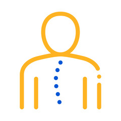 Curvature Spinal Column Orthopedic Vector Icon Thin Line. Orthopedic And Trauma Rehabilitation, Belt And Walkers Concept Linear Pictogram. Medical Rehab Goods Illustration