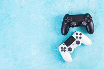 Computer gaming joystick. Gaming concept. Game controller. © aeril