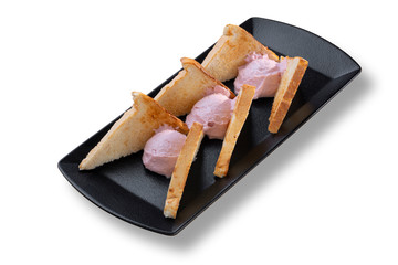 Delicious caviar balls and baked bread