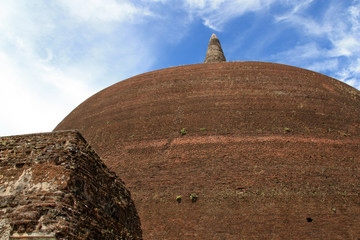 The Rankoth Vehera Stupa in the royal ancient city of Polonnaruwa in Sri Lanka