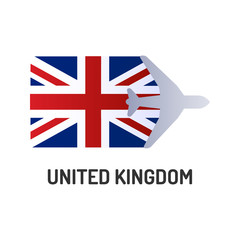 United Kingdom color line icon. Flag of United Kingdom UK . A sovereign country located off the north western coast. Popular tourist destination. Pictogram for web page, mobile app. Editable stroke.