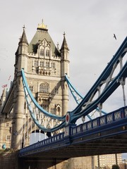 Fototapeta na wymiar The tower bridge in London.
