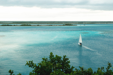 Beautiful view on the Lake Bacalar