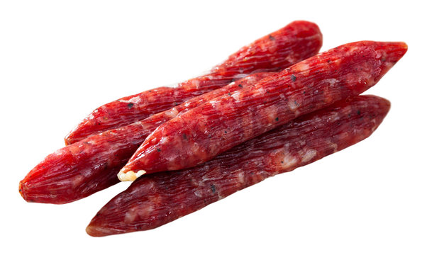 Popular spanish small snack sausages secallones