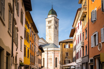 Fototapeta na wymiar Beautiful architecture of Trento city in Northern Italy
