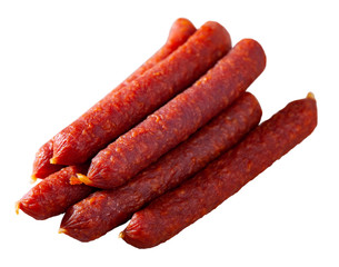 Close up view of tyrolean sausages