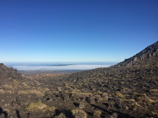 Mountain view of clouds