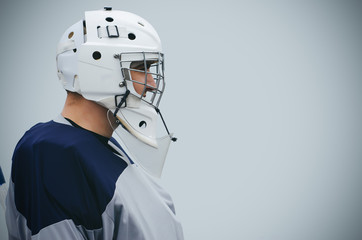 Hockey goalie in the mask