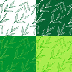 Minimalistic pattern of leaves for background