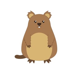 Cute Groundhog Illustration, Happy Groundhog Day