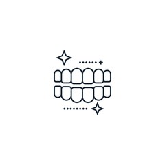 cleaned tooth creative icon. From Dental icons collection. Isolated cleaned tooth sign on white background