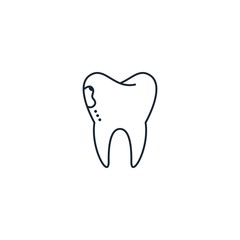 caries creative icon. From Dental icons collection. Isolated caries sign on white background