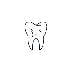 tooth pain creative icon. From Dental icons collection. Isolated tooth pain sign on white background