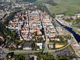 Greifswald, Blick auf die Altstadt von Osten 2014