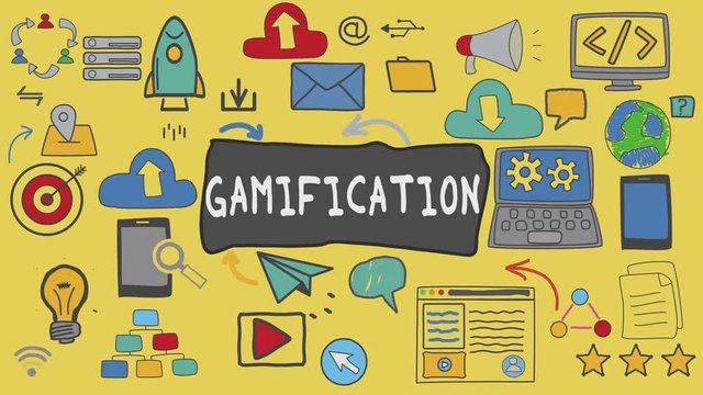 Gamification, Graphic Concept Illustration