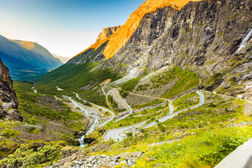 Trollstigen mountain road in Norway
